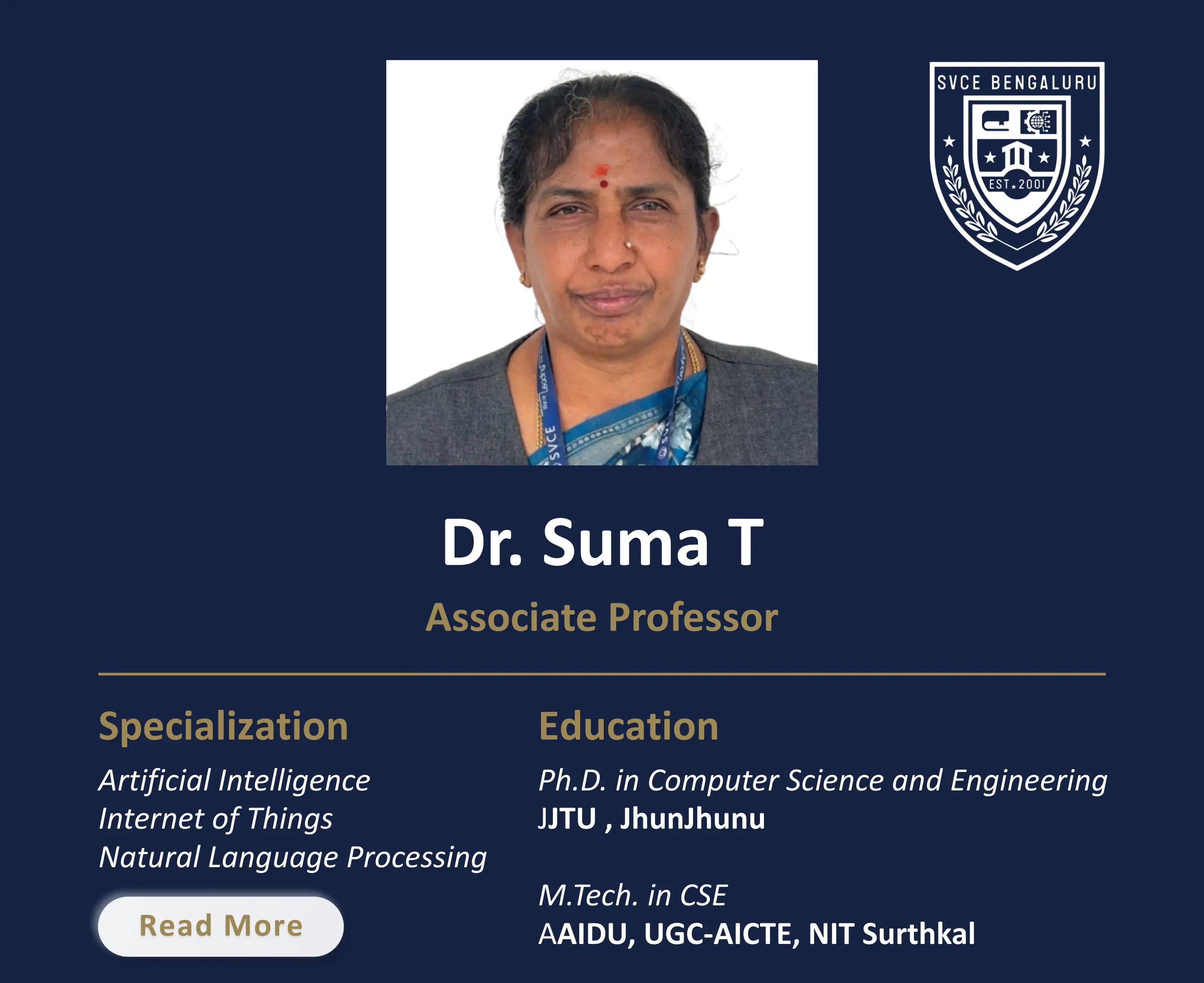 Dr. Suma T - Associate Professor